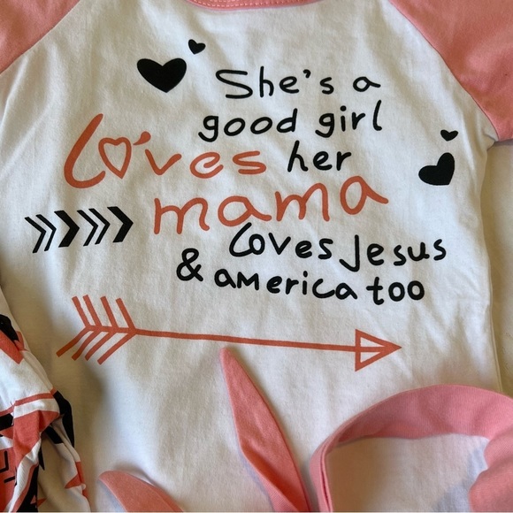 3 piece set size 18-24 months ruffle pants top headband - Picture 7 of 9